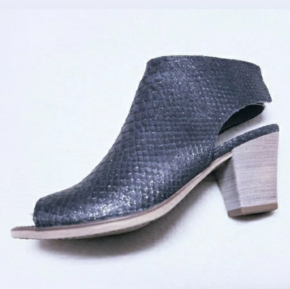 $265 Open Toe Heel Slingback Grey Sandals/Booties - Picture 11 of 11